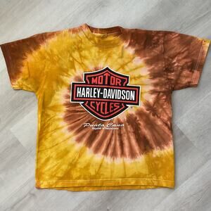 Harley Davidson Punta Cana Tye Dye T Shirt Small